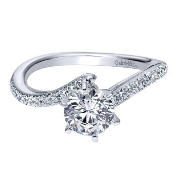 0.68 ct Pre-Set Engagement Ring 14k White Gold Diamond Bypass /ER94224W44JJ.CSD4-IGCD