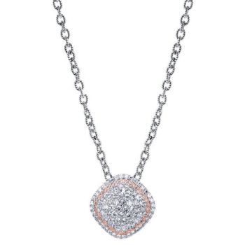 18k White/pink Gold Diamond Fashion Necklace NK3436T84JJ