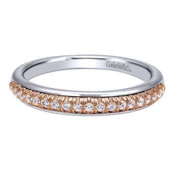 0.17 ct F-G SI Diamond Fashion Ladie's Ring In 18K Two Tone WB10765T44JJ