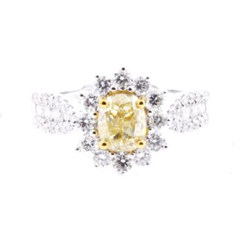 Fancy Yellow Diamond Engagement Ring /SER17338Y