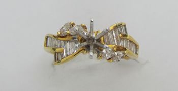 0.65CT Baguette And Marquise Setting In 18K Yellow Gold/IDJ11301