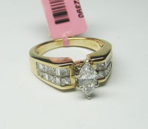 1.85CT Fashion Diamond Ring E VS 14K Yellow Gold -IDJ012390