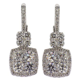 1.97CT Cluster Diamond Earring In 18K White Gold/IDJ15362