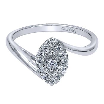 0.17 ct Pre-Set Engagement Ring
 14k White Gold Diamond Halo /ER10773W44JJ-IGCD