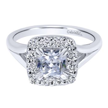 14K White Gold 0.50 ct Diamond Criss Cross Engagement Ring Setting ER10930W44JJ