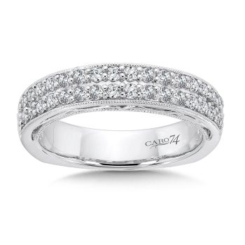 Diamond and 14K White Gold Wedding Ring (0.59ct. tw.) /CR567BW