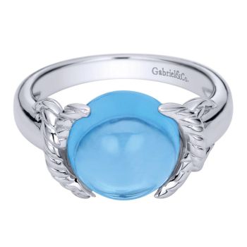 Swiss Blue Topaz Fashion Ladie's Ring In Silver 925 LR6984SVJBT