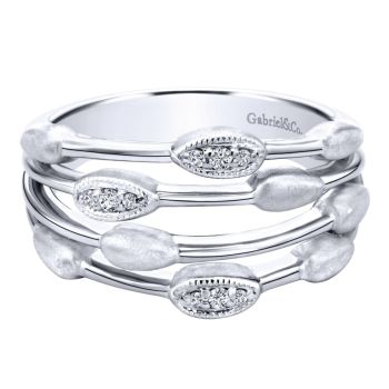 0.05 ct F-G SI Diamond Fashion Ladie's Ring In Silver 925 LR50505SV5JJ