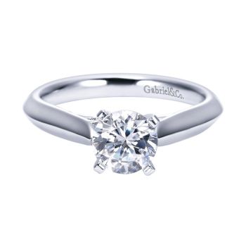 Classic Round Solitaire Mounting In 14K White Gold - ER6686W4JJJ