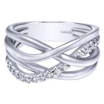 White Sapphire Fashion Ladie's Ring In Silver 925 LR50466SVJWS
