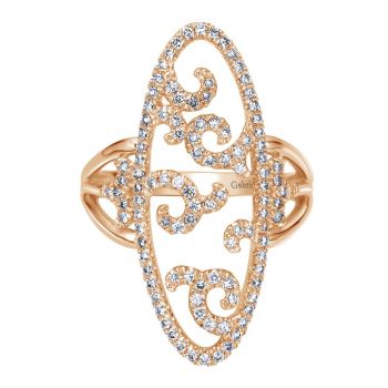 0.51 ct F-G SI Diamond Fashion Ladie's Ring In 14K Rose Gold LR50020K44JJ