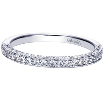 0.21 ct F-G SI Diamond Straight Wedding Band In 14K White Gold WB8546W44JJ