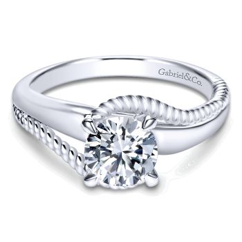 Diamond Engagement Ring Set in 14K White Gold Bypass /ER10201W4JJJ-IGCD