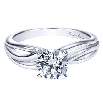 Diamond Engagement Ring Set in 14k White Gold Free Form /ER9175W4JJJ-IGCD