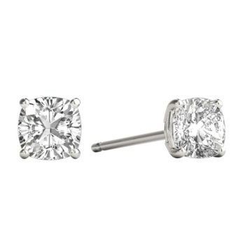 0.60ct Cushion Cut Diamond Studs Earrings set in 14K Gold | HI-VS | ID-DS-HI60-CUSH