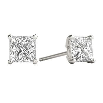 0.80ct Princess Cut Diamond Studs Earrings set in 14K Gold | HI-VS | ID-DS-HI80-PRI