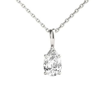 0.50ct Pear Shape Diamond Solitaire Pendant with 18 inch Lobster claw chain | FG-VS 18K Gold
