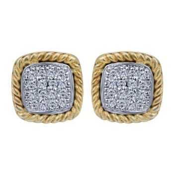 14k Yellow/white Gold Diamond Stud Earrings 0.22 ct EG9487M45JJ