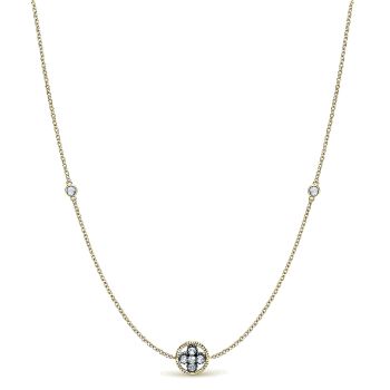 4.90 ct - Necklace
 925 Silver Yellow Plated White Topaz Diamond By The Yard /NK3735SYJWT-IGCD