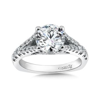 Split Shank Engagement Ring in 14k White Gold (0.46ct. tw.) /CR466W