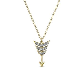 0.07 ct - Necklace
 14k Yellow Gold Diamond Fashion /NK5194Y45JJ-IGCD