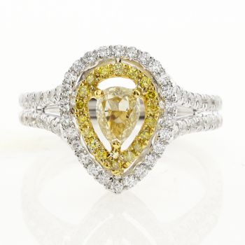Fancy Yellow Diamond Engagement Ring /SER19970Y