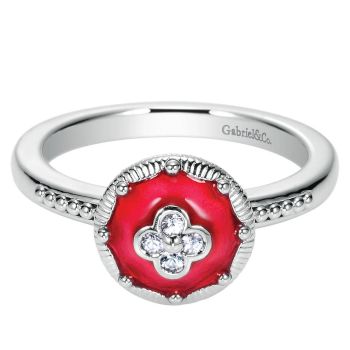White Sapphire Fashion Ladie's Ring In Silver 925 LR6807-7E1SVJWS