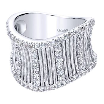 White Sapphire Fashion Ladie's Ring In Silver 925 LR50006SVJWS