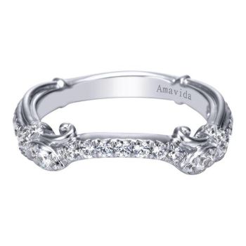 0.73 ct F-G SI Diamond Black Agate Fashion Ladie's Ring In 18K White Gold WB5406W84JJ