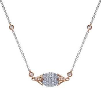18k White/pink Gold Diamond Fashion Necklace NK4406T84JJ