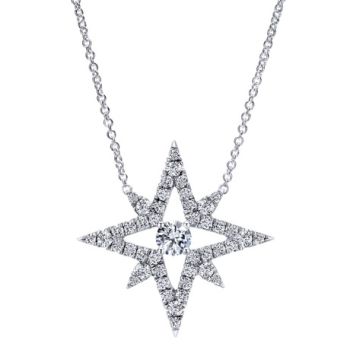 18k White Gold Diamond Fashion Necklace NK5005W84JJ