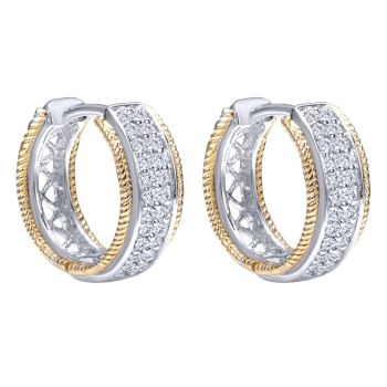 14k Yellow/white Gold Diamond Classic Earrings EG10639M45JJ