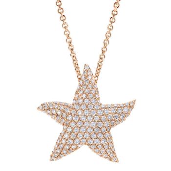 1.05 ct Diamond Fashion Necklace set in 14KT Rose Gold NK4450K45JJ