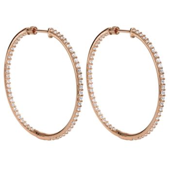 14k Pink Gold Diamond Classic Earrings 1.62 ct EG11279K45JJ