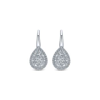 0.94 ct - Earrings
 14k White Gold Diamond Drop /EG12481W45JJ-IGCD