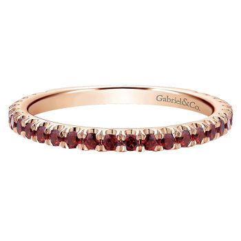 0.98 - Ladies' Ring
 14k Pink Gold Garnet Stackable /LR50889K4JGN-IGCD
