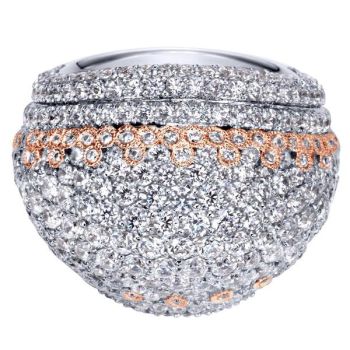 4.29 ct F-G SI Diamond Fashion Ladie's Ring In 18K Two Tone LR6453T84JJ