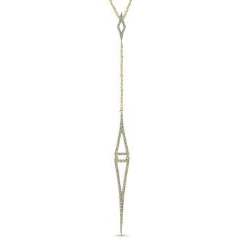 0.51 ct - Necklace
 14k Yellow Gold Diamond Y Knots /NK5291Y45JJ-IGCD