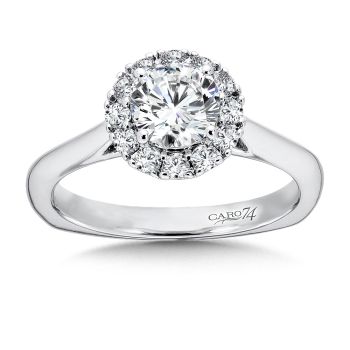 Classic Elegance Collection Halo Engagement Ring in 14K White Gold (0.3ct. tw.) /CR420W