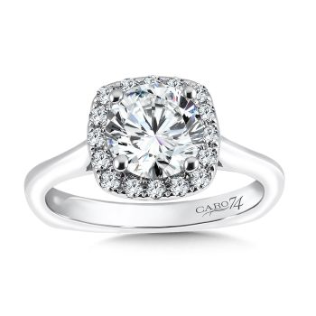 Classic Elegance Collection Halo Engagement Ring in 14K White Gold (0.23ct. tw.) /CR452W