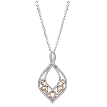18k White/pink Gold Diamond Fashion Necklace NK4176T84JJ