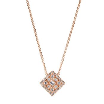 0.40 ct Round Cut Diamond Fashion Necklace set in 14K Rose Gold NK4157K45JJ