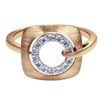 0.17 ct F-G SI Diamond Fashion Ladie's Ring In 14K Rose Gold LR50561K45JJ
