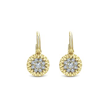 0.37 ct - Earrings
 14k Yellow Gold Diamond Drop /EG12291Y45JJ-IGCD