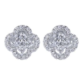 14k White Gold Diamond Stud Earrings 0.40 ct EG12221W45JJ