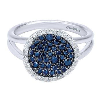 0.83 ct - Ladies' Ring
 925 Silver Multi Color Stones Fashion /LR50270SVJMC-IGCD