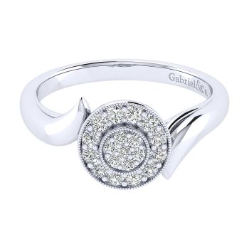 0.23 ct Pre-Set Engagement Ring
 14k White Gold Diamond Halo /ER10771W44JJ-IGCD
