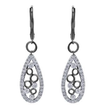925 Silver White Sapphire Drop Earrings EG12540SVJWS