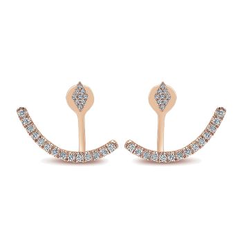 0.42 ct - Earrings
 14k Pink Gold Diamond Peek A Boo /EG13033K45JJ-IGCD