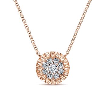 0.36 ct - Necklace
 14k Pink Gold Diamond Fashion /NK4472K45JJ-IGCD